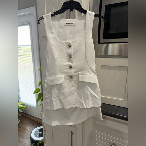 NWT Amanda Uprichard Kya Romper Small White - Picture 2 of 8